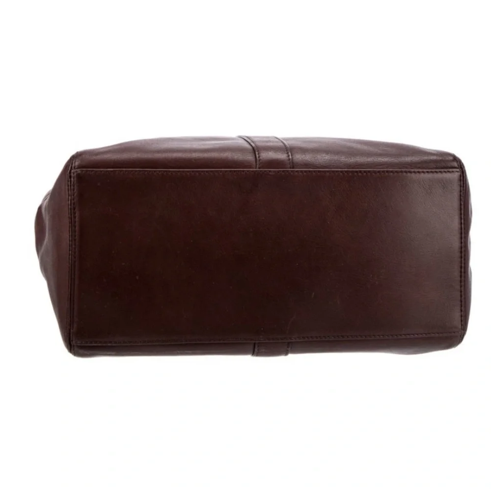 CHANEL Dark Brown Leather Tote